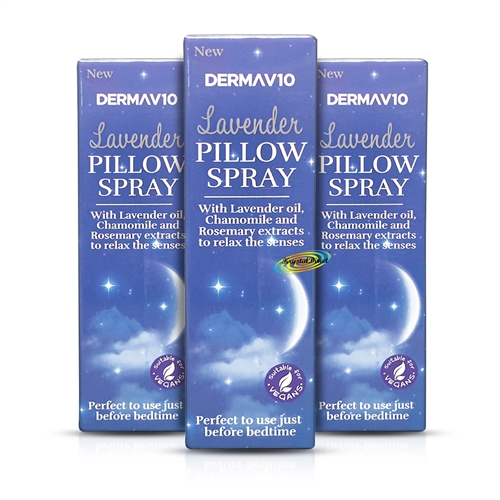 3x Derma V10 Lavender Pillow Spray 30ml Sleep Aid Aromatherapy