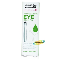 Derma V10 Revitalising Eye Roll On 15ml Caffeine Cucumber Extract No Paraben