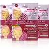 3x Derma V10 2 Step Kit RASPBERRY Sugar Lip Scrub & Collagen Lip Mask