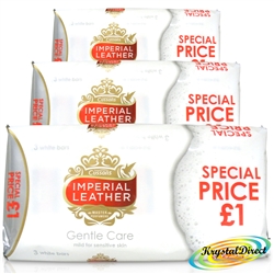 9 Bars Of Cussons Imperial Leather Gentle Care Soap 100g White