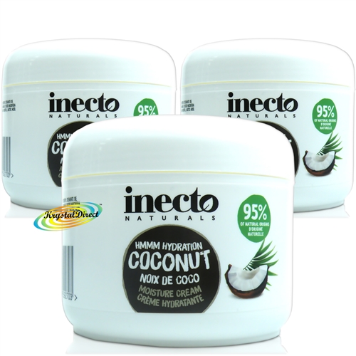 3x Inecto Hydration Coconut Oil Moisturising Moisture Nourishing Cream Creme 250ml