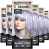 6x Jerome Russell BBlonde Maximum Colour Toner STEEL - Lasts Up To 8 Washes