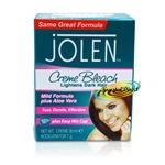 Jolen Mild Aloe Vera Facial Cream Creme Bleach Lightens Excess Dark Hair 30ml