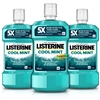 3x Listerine Cool Mint Antiseptic Anti Bacterial Oral Care Mouthwash 500ml