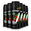 6x Lynx Africa Body Spray Deodorant 48H Mandarin & Sandalwood Scent 150ml