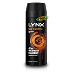 Lynx Dark Temptation Body Spray Deodorant 48H Dark Chocolate Scent 150ml