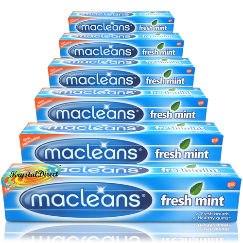 6x Macleans Freshmint Flouride Plaque Toothpaste 125ml