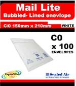 Mail Lite White C/0 150x210mm Box of 100