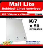 Mail Lite White K/7 350x470mm Box of 50