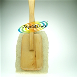 Manicare Wooden Long Handle Shower Wash Bath Brush Back Long Reach Loofah