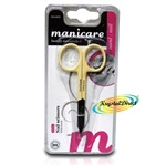 Manicare Nail Scissors YELLOW Stainless Steel Extra Fine Blades Precision Cutting