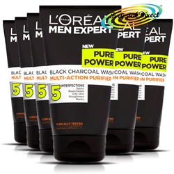 6x Loreal Men Expert Pure Power Black Charcoal Wash 150ml