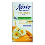 Nair Facial Wax Strips 12s