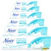 6x Nair MOISTURISING Hair Remover Cream LEGS & BODY For All Hair Types 100ml