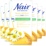 6x Nair Facial Wax Strips 16s