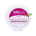 Nailoid Organic Nail Polish Remover 40 Large Acetone Free Pads