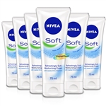 6x Nivea Refreshing Soft Moisturising Daily Cream 75ml Jojoba Oil & Vitamin E