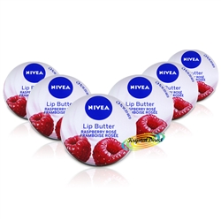 6x Nivea Raspberry Rose Lip Butter 16.7g