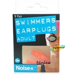 Noise-X Swimmer / Swimming Reusable Soft Silicone Ear Plugs for Adult 1 Pair
