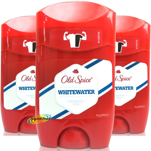 3x Old Spice WHITEWATER Deodorant Stick 50ml