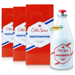 3x Old Spice WHITEWATER Aftershave 100ml