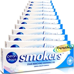 12x Pearl Drops Smokers Stain Removing Whitening Gel 50ml