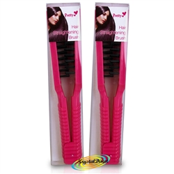 2x Pretty Hair Straightening Brush Comb Straight Care Styling Hairdressing Beauty