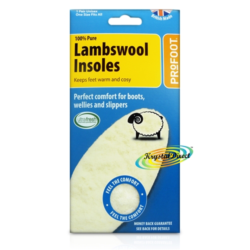 Profoot Lambswool Insoles Keep Feet Warm Cosy For Comfort Boots Wellies Slippers