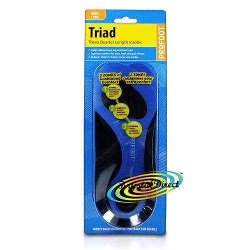 Profoot Triad Orthotic Three Quarter Length Insoles Men