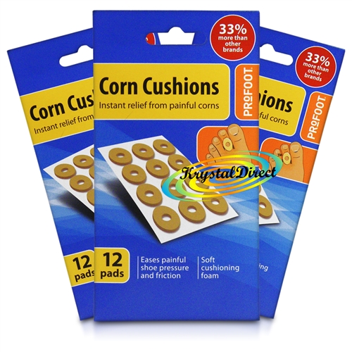 3x Profoot Corn Cushions Pressure Friction Relief Soft Cushioning Foam 12 Pads