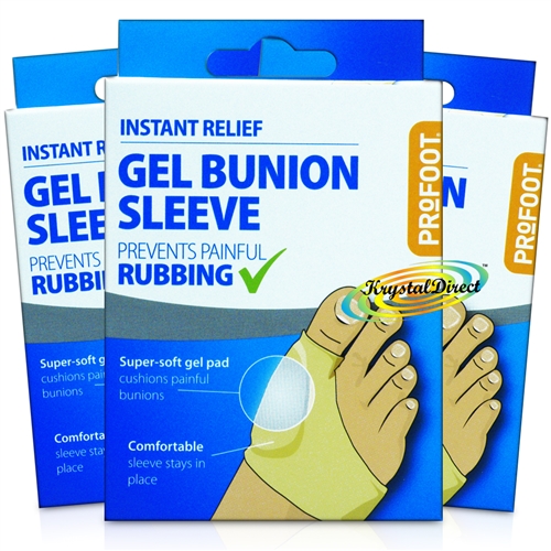 3x Profoot Soft Gel Bunion Sleeve Cushions Pad Prevent Rubbing From Shoes