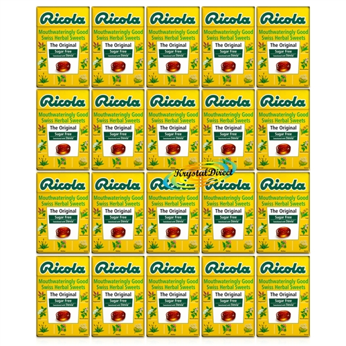 20x Ricola The Original Swiss Herbal Sweets Sugar Free 45g