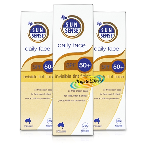 3x Sunsense Daily Face Invisible Tint Moisturising Sun Protection SPF50+ 75g