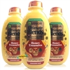 3x Garnier Ultimate Blends Honey Treasures Strengthening Shampoo 400ml