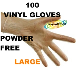 Vinyl Powder Free Gloves - Large