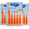 3x Wisdom Interdental Brushes XXX Fine 0.45mm Orange Oral Hygiene Dental Floss