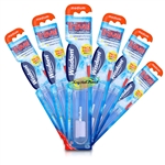 6x Wisdom Folding Portable Compact Travel Medium Toothbrush Ideal For Holidays