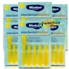 6x Wisdom Interdental Brushes Oral Care Yellow 0.7mm Fine Removes Plaque