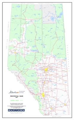 Alberta Provincial Base Map Poster