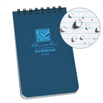 Rite in the Rain - Pocket Top Spiral Blue 3x5. The global standard for tactical waterproof colored notebooks. Protect yourself and your notes by using Rite in the Rain Tactical Pocket Notebooks. These 3" x 5" top spiral notebooks have 100 Universal pages