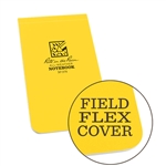Waterproof Top Bound Memo Yellow Notebook. Field Flex is our most flexible cover material. The paper based stock is tough enough to withstand the harshest and wettest conditions yet can be torn like heavy paper. As it is paper based, it can be recycled wi