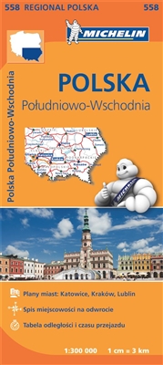 SE Poland Regional Travel & Road Map. This folded current Michelin map will provide you with an extensive coverage of primary, secondary and scenic routes for this region. In addition to Michelin's clear and accurate mapping, this regional map includes al