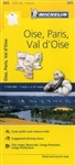 MICHELIN Oise, Paris, Val-d'Oise travel road map. This map covers Beauvais, Pontoise, Paris, Noyon, Senlis, Chantilly and Clermont. MICHELIN local maps are perfect for cyclist and outdoor enthusiasts with over 20 leisure symbols, extensive coverage of cyc