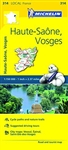 Map of Haute-Saone and Vosges FRANCE - Michelin. This road and tourist map is full colored, highly detailed map that includes 'Plans de Ville', and 'Index des Localites'.  It covers Epinal, Vesoul, Luxeuilles bains Vittel, Saone, Gray, Neufchateau, St. D