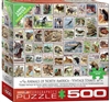 ANIMALS OF NORTH AMERICA - 500 PC - PUZZLE.  This is a good quality Eurographic puzzle with 500 pieces.