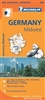 Germany Midwest Regional Travel & Road Map. MICHELIN Germany Midwest Regional Map scale 1:350,000 will provide you with an extensive coverage of primary, secondary and scenic routes for this region. In addition to Michelin's clear and accurate mapping, th