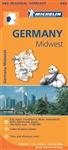 Germany Midwest Regional Travel & Road Map. MICHELIN Germany Midwest Regional Map scale 1:350,000 will provide you with an extensive coverage of primary, secondary and scenic routes for this region. In addition to Michelin's clear and accurate mapping, th