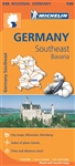 SE Germany Travel & Road Map - Bavaria. This map will provide you with an extensive coverage of primary, secondary and scenic routes for this region. In addition to Michelin's clear and accurate mapping, this regional map includes all the practical inform