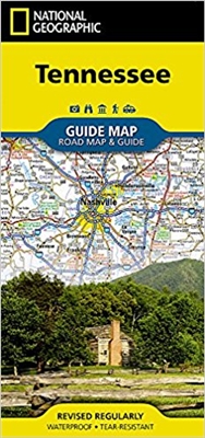 This Tennessee Road Map and Guide by National Geographic is waterproof and tear proof. The front side is an easy-to-read road map with insets of: Eastern Tennessee - Knoxville - Chattanooga - Land Between the Lakes The back includes: Maps and info.