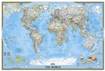 World Political Wall Map - National Geographic. Enjoy the accuracy and beauty of the latest world map from the cartographers at National Geographic. This map features the Winkel Tripel projection to reduce distortion of land masses as they near the poles.